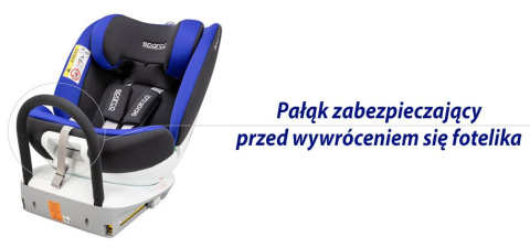 SK3000i SPARCO i-Size 40-150cm 0-12 lat IsoFix obrotowy 360 fotelik samochodowy - Szary