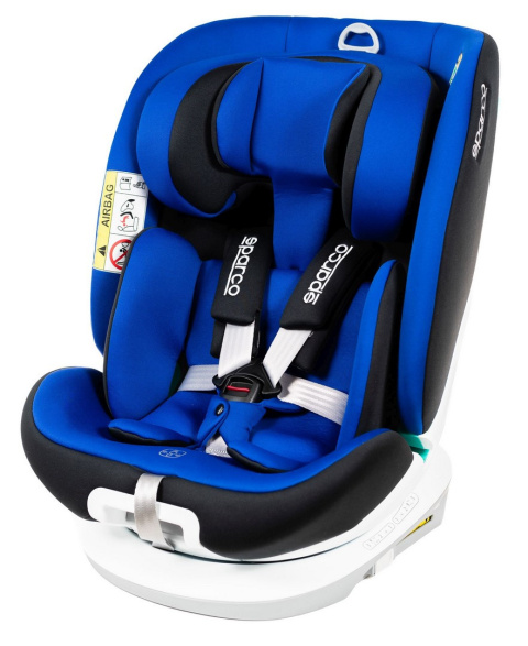 SK3000i SPARCO i-Size 40-150cm 0-12 lat IsoFix obrotowy 360 fotelik samochodowy - Szary