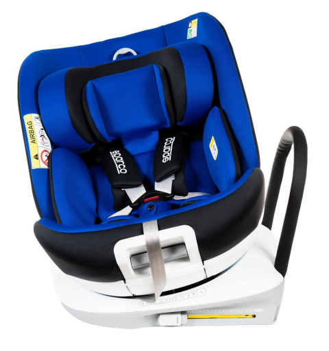 SK3000i SPARCO i-Size 40-150cm 0-12 lat IsoFix obrotowy 360 fotelik samochodowy - Szary