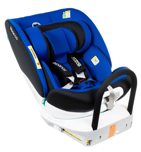 SK3000i SPARCO i-Size 40-150cm 0-12 lat IsoFix obrotowy 360 fotelik samochodowy - Szary