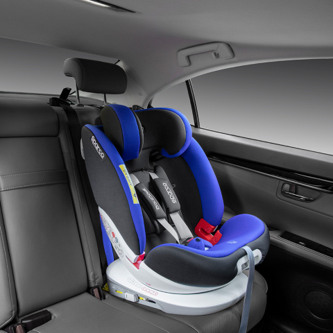 SK3000i SPARCO i-Size 40-150cm 0-12 lat IsoFix obrotowy 360 fotelik samochodowy - Szary