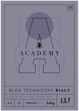 Blok techniczny A4 10 240g Academy Interdruk