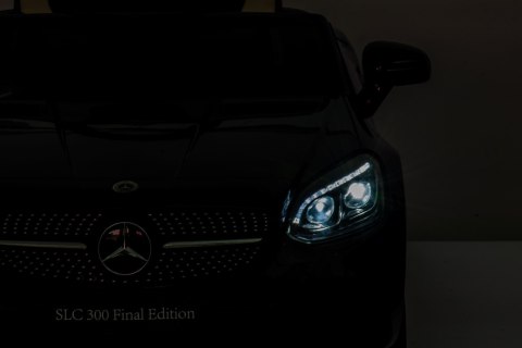 Jeździk na akumulator Mercedes BENZ SLC300 Cabrio dźwięki, światła, pilot - niebieski