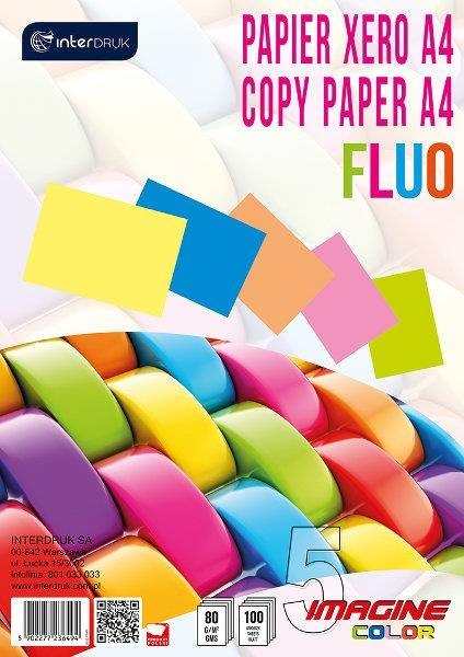 Papier ksero A4 100k 5kol fluo INTERDRUK p1