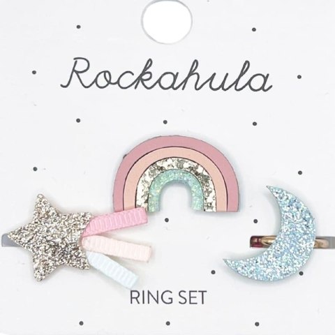 Rockahula Kids - 3 pierścionki Rainbow Ring