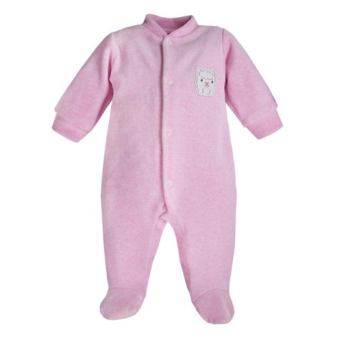 EWA 702180 Pajac Baby Love welur różowy 68