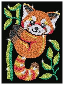 Obrazek z cekinów Czerwona Panda 21x28cm 2223 Sequin Art Red