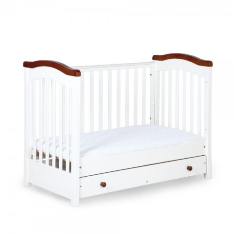 Klupś Łóżeczko drewniane RAFAŁ z szufladą i funkcją sofy 120x60cm