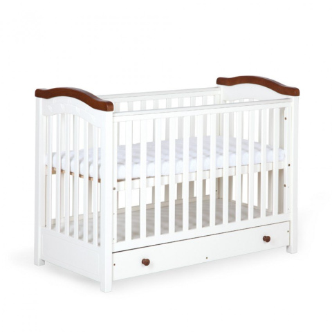 Klupś Łóżeczko drewniane RAFAŁ z szufladą i funkcją sofy 120x60cm