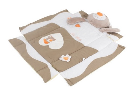 Mata edukacyjna prostokątna QUATRO + pałąk z zabawkami