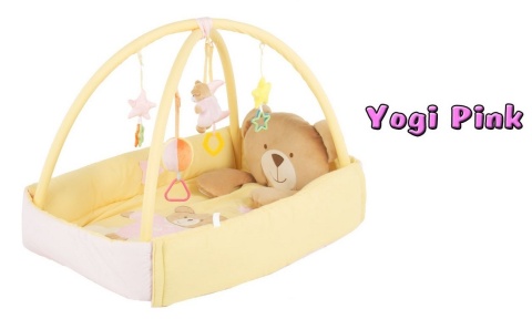 Mata edukacyjna prostokątna QUATRO + pałąk z zabawkami