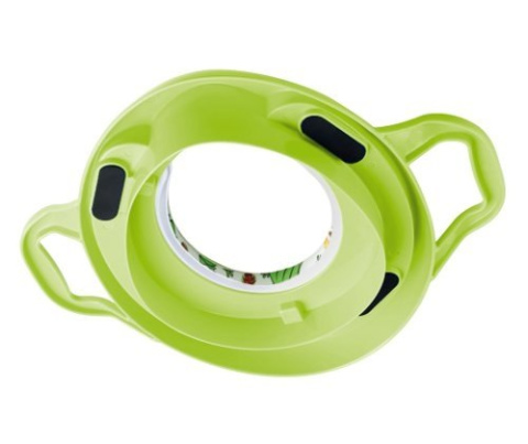 Nakładka miękka z uchwytami Bebedue umożliwia dostosowanie domowej toalety do potrzeb małego dziecka.