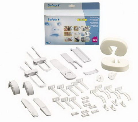SAFETY 1st first ZABEZPIECZENIA BLOKADY DO DZRZWI MEBLI I OKIEN 22 ELEMENTY DO KUCHNI 39024
