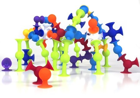 Squigz - klocki 50 szt przyssawki silikonowe Fat Brain Toys Qelements