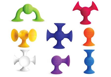 Squigz - klocki 50 szt przyssawki silikonowe Fat Brain Toys Qelements