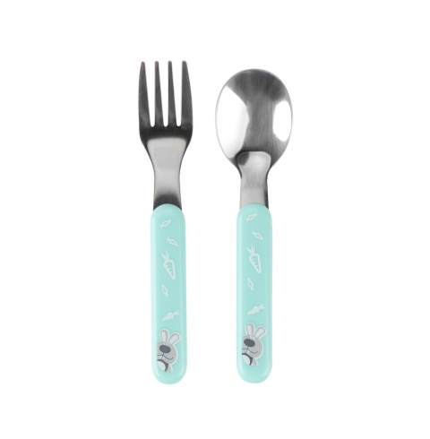 Łyżeczka i widelec ze stali szlachetnej 12m+ Baby Ono 1065