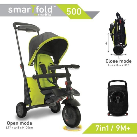 Smart Trike Składany rowerek Folding Trike 500 7w1 9m+