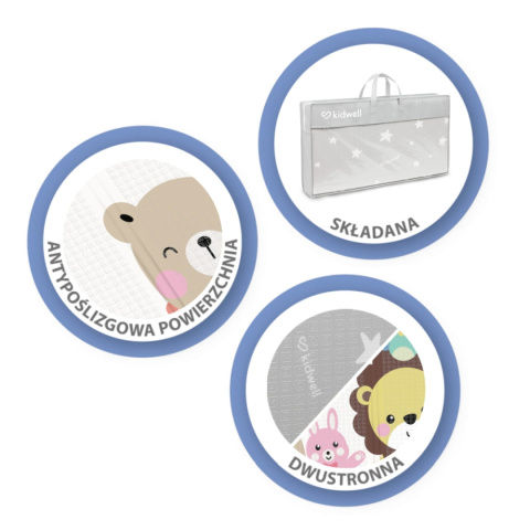 INDA ANIMALS Kidwell piankowa mata edukacyjna 150x200cm