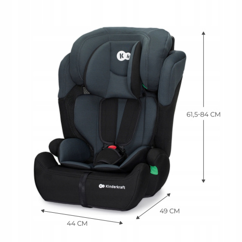 Kinderkraft COMFORT UP i-Size Fotelik samochodowy 9-36 kg 76-150 cm - BLACK