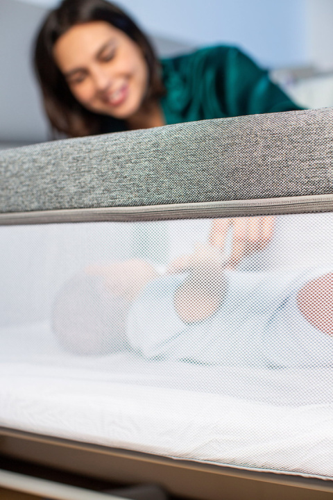 Next2me Magic Evo Chicco 0m+ łóżeczko dostawne - Dark Grey