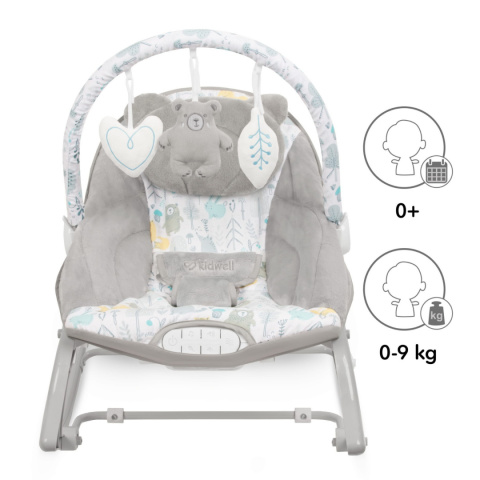 PINO Kidwell Leżaczek bujaczek z wibracjami i melodyjkami - Forest