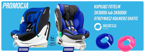 SK3000i SPARCO i-Size 40-150cm 0-12 lat IsoFix obrotowy 360 fotelik samochodowy - Szary