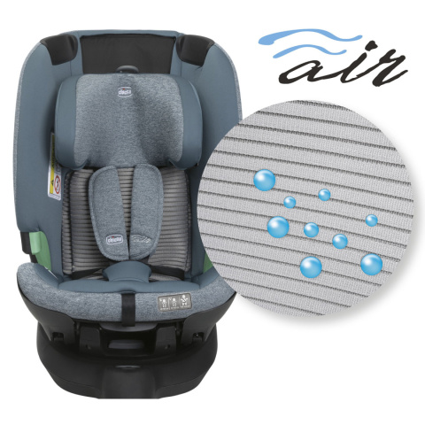 BI-SEAT I-SIZE AIR Chicco fotelik samochodowy 40-150 cm do ok.12 lat - TEAL BLUE