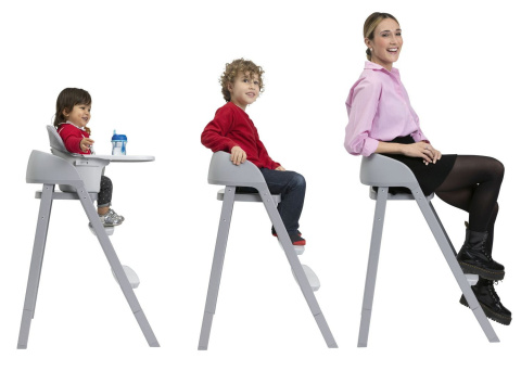 CRESCENDO UP Chicco krzesełko do karmienia 0m+ do 110 kg - TURIN GREY RE_LUX