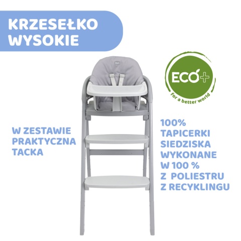 CRESCENDO UP Chicco krzesełko do karmienia 0m+ do 110 kg - VENICE LAGUNE RE_LUX