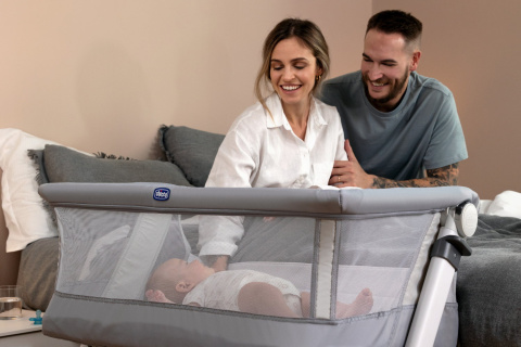 Next2me Pop Up Chicco 0m+ łóżeczko dostawne - Grey Mist