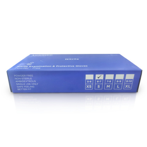 Rękawiczki nitrylowe medyczne 8%VAT niebieskie Luximed nitrile medical r. S 100 szt.