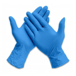 Rękawiczki nitrylowe medyczne 8%VAT niebieskie VGlove nitrile medical r. L 100 szt.