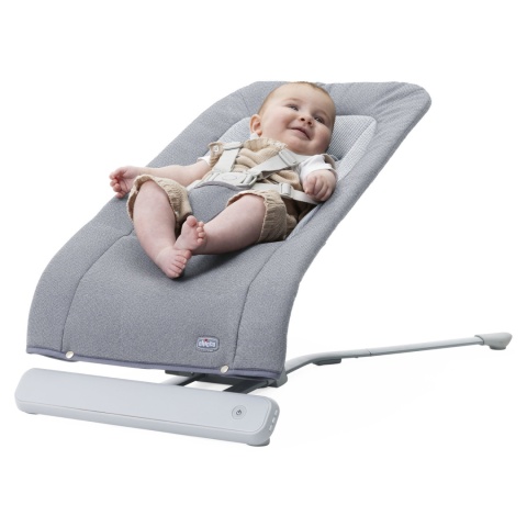 Rhythm`n` Sound Chicco leżaczek do 9kg, delikatne kołysanie na boki, dźwięki - SLATE GREY