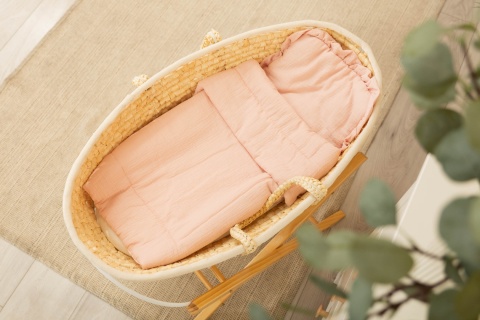 Sensillo Komplet do wózka Muślin- poduszka kocyk - LUKROWY