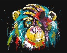 Malowanie po numerach 40x50cm Małpa 