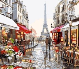 Malowanie po numerach 40x50cm Paryż kawiarnie 1008893