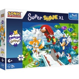 Puzzle 160el XL Super Shape Wesoły Sonic / SEGA Sonic The Hedgehog 50038 Trefl