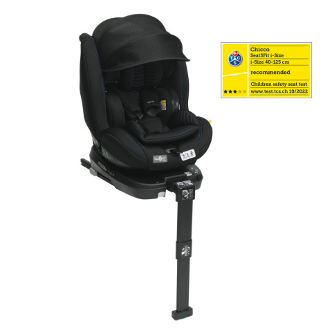 SEAT3FIT i-Size AIR Chicco fotelik samochodowy 0-25 kg 40-125 cm - ZIP BLACK AIR
