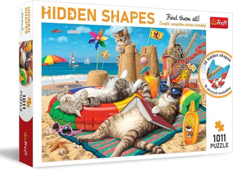 TREFL 10674 Puzzle 1000 Hidden Shapes - Kocie wakacje