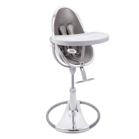 BLOOM Zestaw startowy - krzesełko Fresco Chrome Szary - imitacja skóry węża