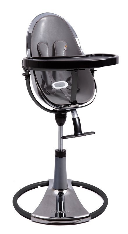 BLOOM Zestaw startowy - krzesełko Fresco Chrome Szary - imitacja skóry węża