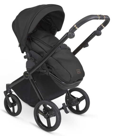GLOSS ibebe 2w1 wózek wielofunkcyjny dla dzieci do 22 kg- IG217 Black eco leather