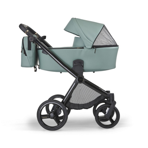 GLOSS ibebe 2w1 wózek wielofunkcyjny dla dzieci do 22 kg- IG217 Black eco leather