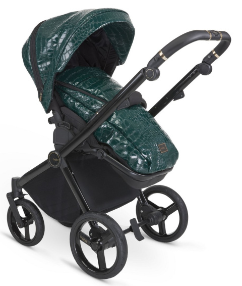 GLOSS ibebe 2w1 wózek wielofunkcyjny dla dzieci do 22 kg- IG233 Green crocodile leather