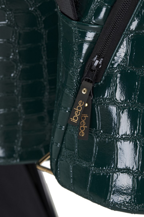 GLOSS ibebe 2w1 wózek wielofunkcyjny dla dzieci do 22 kg- IG233 Green crocodile leather