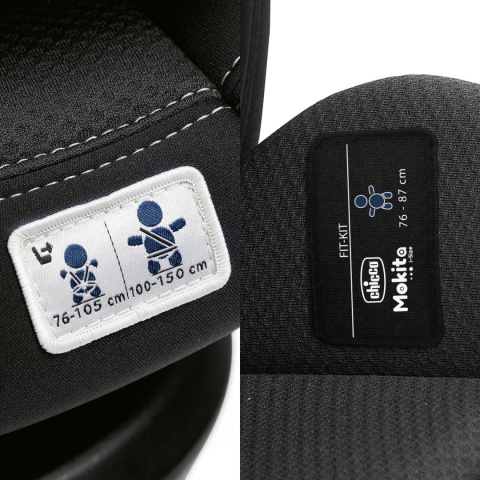 MOKITA i-Size Chicco 76-150cm fotelik samochodowy 9-36kg - BLACK