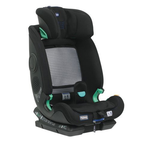 MYSEAT i-Size Air CHICCO fotelik samochodowy 76-150cm 9-36 kg - ZIP BLACK AIR