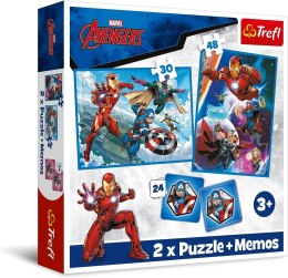 TREFL 93333 Puzzle 2w1 MEMOS Bohaterowie w akcji