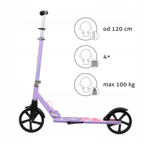 Hulajnoga miejska składana WXM DRIFF ABEC-7 do 100 kg - Hibiscus