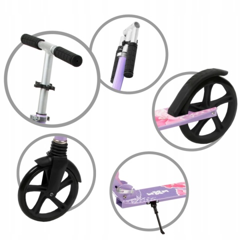 Hulajnoga miejska składana WXM DRIFF ABEC-7 do 100 kg - Hibiscus